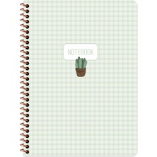 Keskin Color Keskin 16,5*22,5 Pötikare Kareli Spiralli Sert Kapak Defter- Yeşil