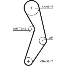 Gates EKSANTRIK KAYISI FIAT PALIO-ALBEA-MAREA-GRANDE PUNTO-LİNEA-BRAVO 1.4 124X220 124 DİŞ 46403659