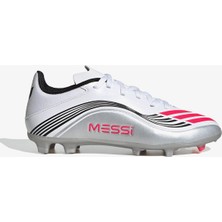 adidas F50 Messi League Firm-Multi Ground Çocuk Beyaz Çim Saha Kramponu.-