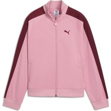 Kız Çocuklar İçin Puma T7 Always On Track Eşofman Üstü Poised Pink Uzun Kol Düz Yaka