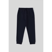 Tommy Life Lacivert Standart Fit Manşetli İnce Erkek Çocuk Eşofman Alt - 11062