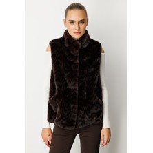 Ekol Desenli Peluş Yelek