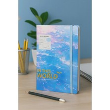 Evistro Ajanda Günlük Kareli Not Defteri Notebook In This World