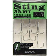 Bkk Stıng 32-Bn Treble Hooks 6258 No:2 --- 6AD. Black 1 Kt.