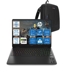 Hp Omen Gaming Intel® Core™ Ultra 7 255H Aı Ddr5 32GB 4tb SSD 8GB/RTX5070 16" 2k (1920 x 1200) 165 Hz, 3 Ms 400 Nits 100% Srgb Freedos Gaming Laptop CD8M2EAF15+ZETTAÇANTA