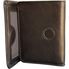 S.S. Süzer Deri Üçe Katlamalı Model Mıknatıslı Hakiki Deri Erkek Cüzdan - Siyah