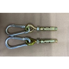 Salıncak Asma Aparatı 2'li Çelik Dübel & Karabina Kanca Takımı