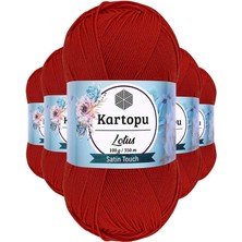 Neonova 5 Adet Lotus Bikini Büstiyer Bluz Örgü Ipi  K101 Nar Çiçeği