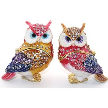 Neonova Swarovski Taşlı 2'li Baykuş Seti