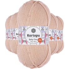 Neonova 5 Adet Baby One Tüylenmeyen El Örgü Ipi Yünü Pudra K1873