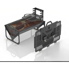 Izgaralı 2mm Katlanır Mangal. Fermuarlı Çantalı Pratik Mangal