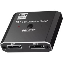 PX-4284 8k Displayport Kumandalı Çift Yönlü Çoklayıcı Switch Splitter (2 Pc-1 Monitör)