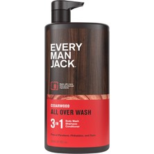 Every Man Jack Cedarwood 3’ü 1 Arada Şampuan Saç Kremi ve Duş Jeli 852ML