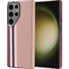 Kılıftech Galaxy S25 Ultra Kılıf M-Safe Şarj Özellikli Karbon Fiber Görünümlü Zore Nekst Kapak