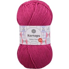 Neonova 1 Adet Baby One Tüylenmeyen El Örgü Ipi Yünü Fuşya K245