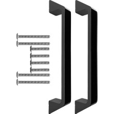 Mutfak ve Banyo Dolabı Kapakları ve Çekmeceler Için Metal Kulp Paslanmaz Alüminyum Mobilya Dolap Kulbu 128MM Mat Siyah 2 Adet