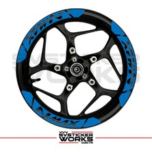 Sv Sticker Works Yamaha Nmax Jant Şeridi Geniş Sticker Dıştan Içe Kaliteli Yüksek Yapışkanlı Sticker