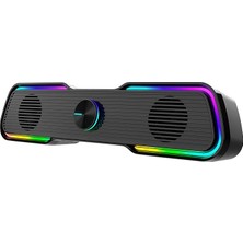 N-169B Aux Stereo 2.0 Rgb Masaüstü Gaming Oyuncu Hoparlör Speaker