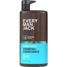Every Man Jack Coconut + Vanilla 2’si 1 Arada Şampuan ve Saç Kremi 473ML