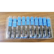 Anunnaki Ftth Sc Mavi Fiber Optik Yüksek Hız Bağlantı Konnektörü 10 Adet Tek Modlu Sc/apc Adaptörü