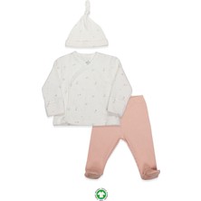 Budi Bistyle Bloom White 3'lü Zıbın Takım 13112 Ekru Gül Kurusu