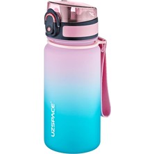 350 ml Pipetsiz Çift Renk Softtouch Tritan Çocuk Su Matarası -FFCOL350MLUZS Pembe-Yeşil