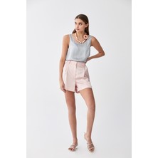 ROMAN Cep Detaylı Şort Pudra Y2012601_055