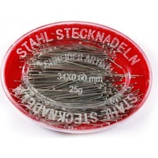 Süs Dünyası Toplu Iğne 25 Gr. 34 No. Alman Malı Çelik - Ince Uçlu