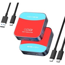 Switch Için Yakalama Kartı, Acasıs Yakalama Kartı ve Yerleştirme Istasyonu 2'si 1 Arada, Nintendo/akış/toplantı Için 1080P 60FPS Video Yakalama Kartı, 2*usb-A 3.0 (Usb C Yakalama Kartı)