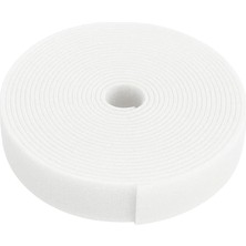 Cırt Cırt Sabitleyici Kablo Düzenleyici - 5 Metre x 1cm | Kolay Kullanım, Bahçe ve Ev Için Pratik Çözüm (Beyaz)