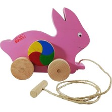 Ahşap Oyuncak Tavşan Figürlü Çekçek