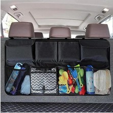 Oto Bagaj Düzenleyici Toparlayıcı Araç Organizer Araba Içi Fileli Eşya Düzenleyici 8 Cepli Çantası