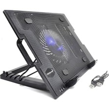Al-Ns3 Işıklı Fanlı Standlı 17 Inç 5 Kademeli Notebook Soğutucu Stand