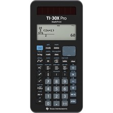Instruments TI-30X Pro Mathprint Okul Hesap Makinesi (4 Satırlı Yüksek Çözünürlüklü Ekran, Güneş Enerjisi ve Pille Çalışır), Siyah