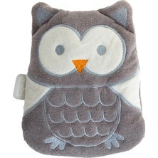 Kiraz Çekirdekli Baykuş Kadife Gaz Yastığı/gri