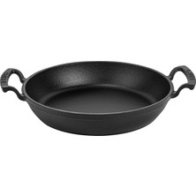 Döküm Yuvarlak Sahan Döküm Demir Yekpare Çift Kulplu ÇAP(Ø)24CM.