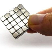 50 Adet 5X5X5 mm Sihirli Manyetik Küp Neodyum Mıknatıs Güçlü Çekim