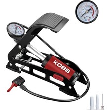 KB0901 87PSI Analog Basınç Göstergeli Ayak Pompası, Kırmızı/siyah