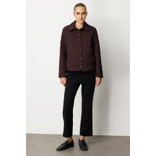 Ekol Dokulu Çıtçıtlı Mont Bordo 06501