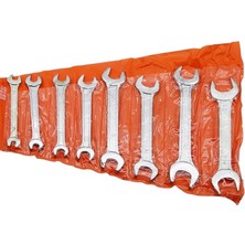 8 Parça Anahtar Takımı Seti Ağzı Açık Çift Taraflı 6-22MM 6X7-8X9-10X11-12X13-14X15-16X17-18X19-20X22 Araba Motorsiklet Bisiklet Tamiri Somun Sıkma Aparatı