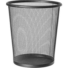 Moon Mesh | 699768 | Kağıt Sepeti File Çöp Kovası Siyah Ofis | Çelik, Siyah | 12 L Kapasite | 26,5 x 29,5 cm
