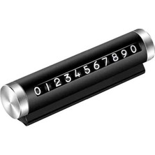 Araç Park Kasa Çevirmeli Araç Içi Park Telefon Numaratör Park Numarası Parkmatik Araç Torpido Üstü Parktel Telefon Yazısı Siyah