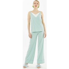 ROMAN V Yakalı Askılı Bluz Akua Y1813078_299