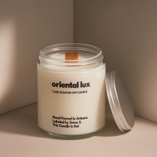 Basement : Oriental Lux : Cam Kavanozda Kokulu %100 Soya Mum (Tonka, Siyah Orkide, Sandal Ağacı, Vanilya)