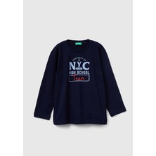 United Colors Of Benetton Erkek Çocuk Uzun Kol Tshirt 10K5 1/6 Yaş