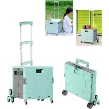 Style Katlanabilen Merdiven Çıkabilen Pazar ve Market Alışveriş Arabası 40 kg