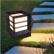 LED Kare Izgaralı Küp Dekoratif Bahçe Aydınlatma Armatürü