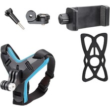 Aksiyon Kamera ve Telefon Tutucu Kask Aparatı Gezi Seyahat ve Sürüşlerde Kullanmak Için Cep Telefonu Kask Tutucu (Tüm Modeller Ile Uyumlu) X001