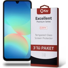 Kzy Samsung Galaxy A17 ile Uyumlu Temperli Ekran Koruyucu Kırılmaz Cam Ekonomik 3'lü Paket
