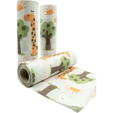 Kullanımlık Pratik Masa Aktivite Kullan At Piknik Kamp Örtüsü 100X120 Zürafa Desen 3'lü Rulo Sıvı Geçirmez, Çocuk Parti Örtüsü